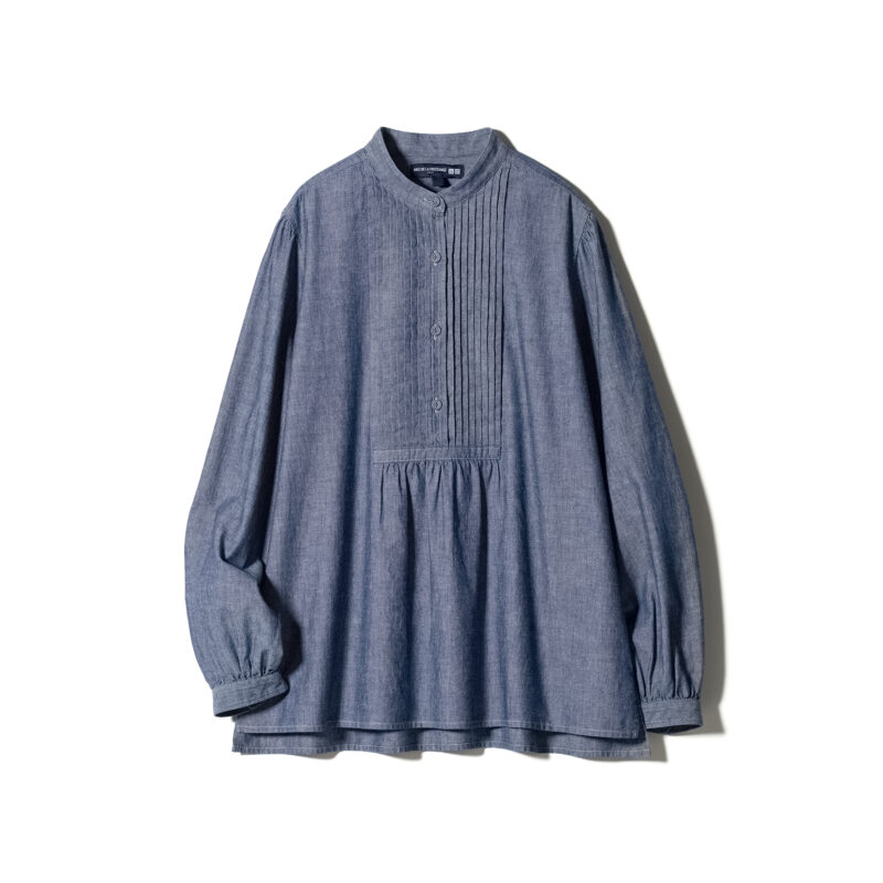 UNIQLO / INES DE LA FRESSANGE PARIS　タンガリーピンタックブラウス