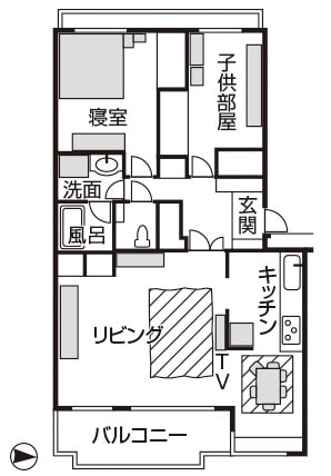 神奈川県逗子市　住居歴　1年　賃貸マンション　2LDK　4人（夫＋2児）