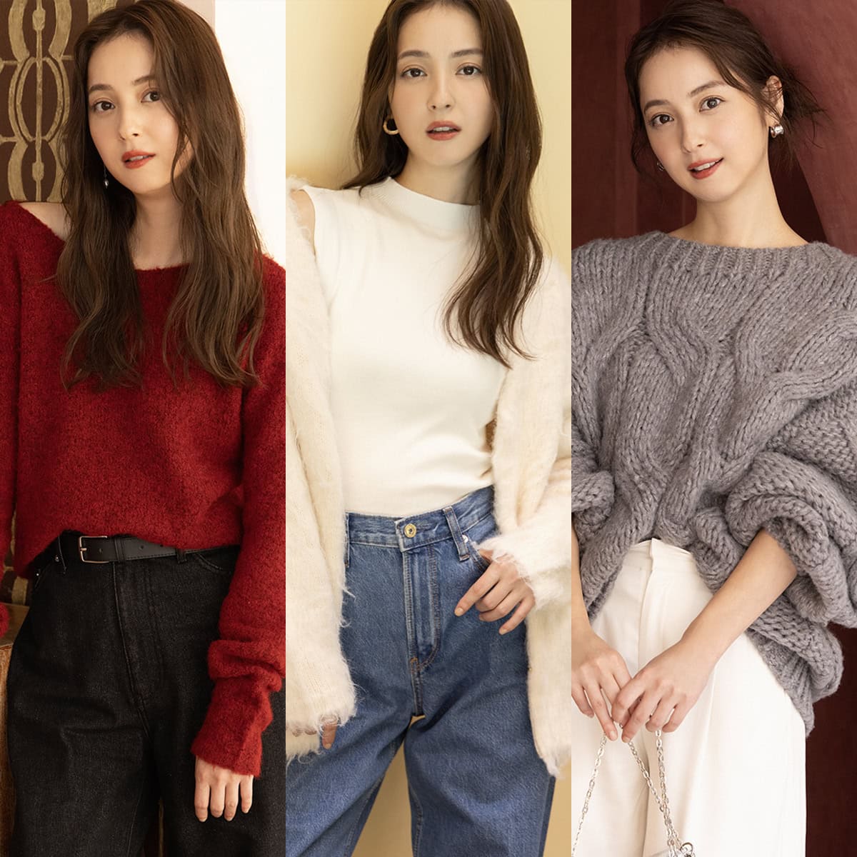 佐々木希私服着用 furfurバルーンスリーブニット fur fur - 佐々木希私服着用 furfurバルーンスリーブニットの通販 by