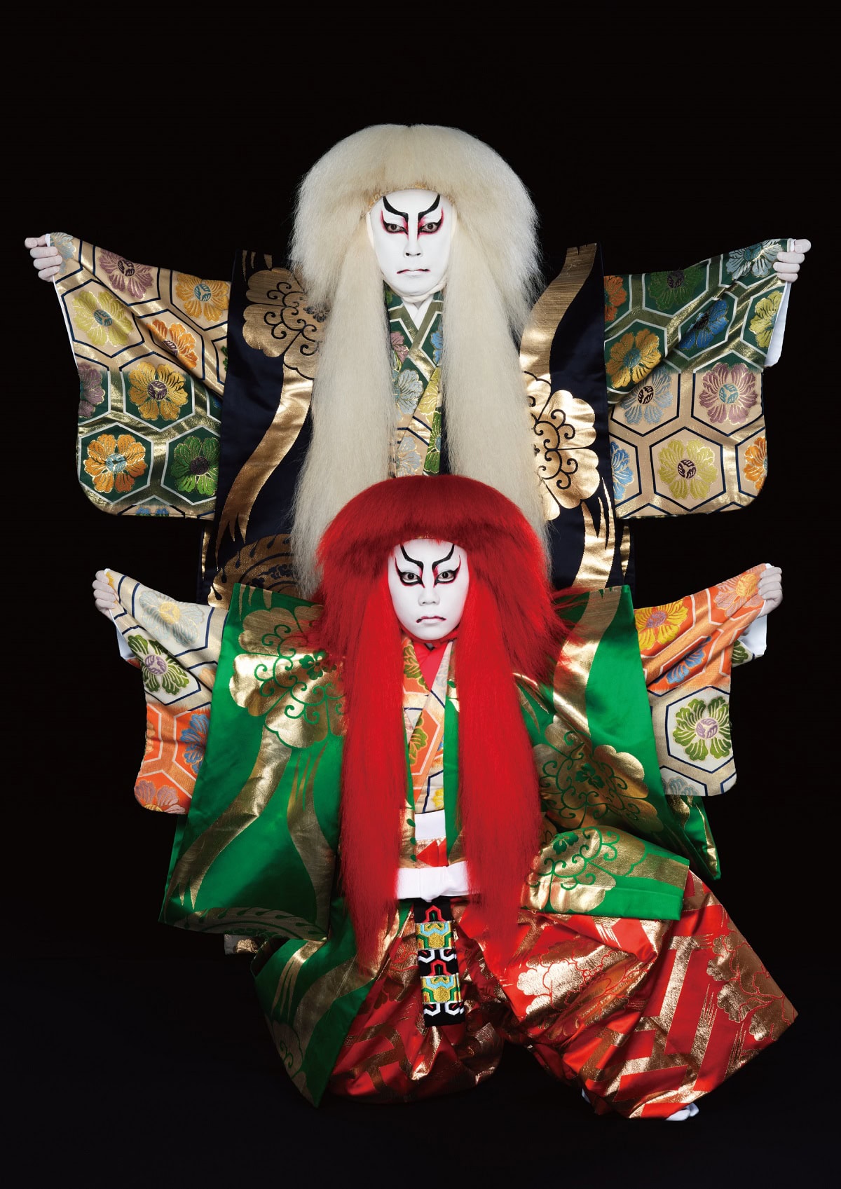 『連獅子』親獅子の精=尾上菊之助改め八代目尾上菊五郎、仔獅子の精=尾上丑之助改め六代目尾上菊之助