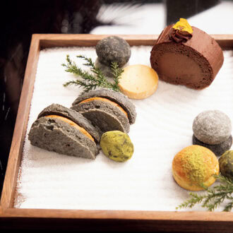 枯山水をイメージしたスイーツセット（780元）。