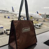 InRed6月号付録使ってみた【コールマン】空旅も陸旅も　ドリンクお弁当、お土産……底が安定している撥水加工付きの保冷バッグが大・大・大活躍！