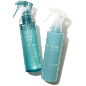 無印良品　服の上から使う ひんやりミスト（150mL）、ひんやりボディミスト エクストラクール（150mL）