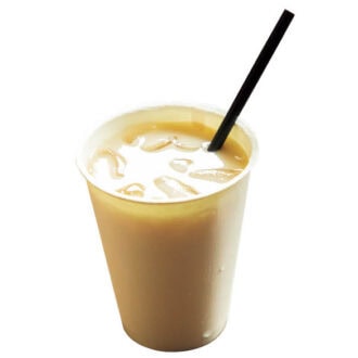 デトックス効果のある冬瓜茶のミルクティー（50元）はアイスのみ。
