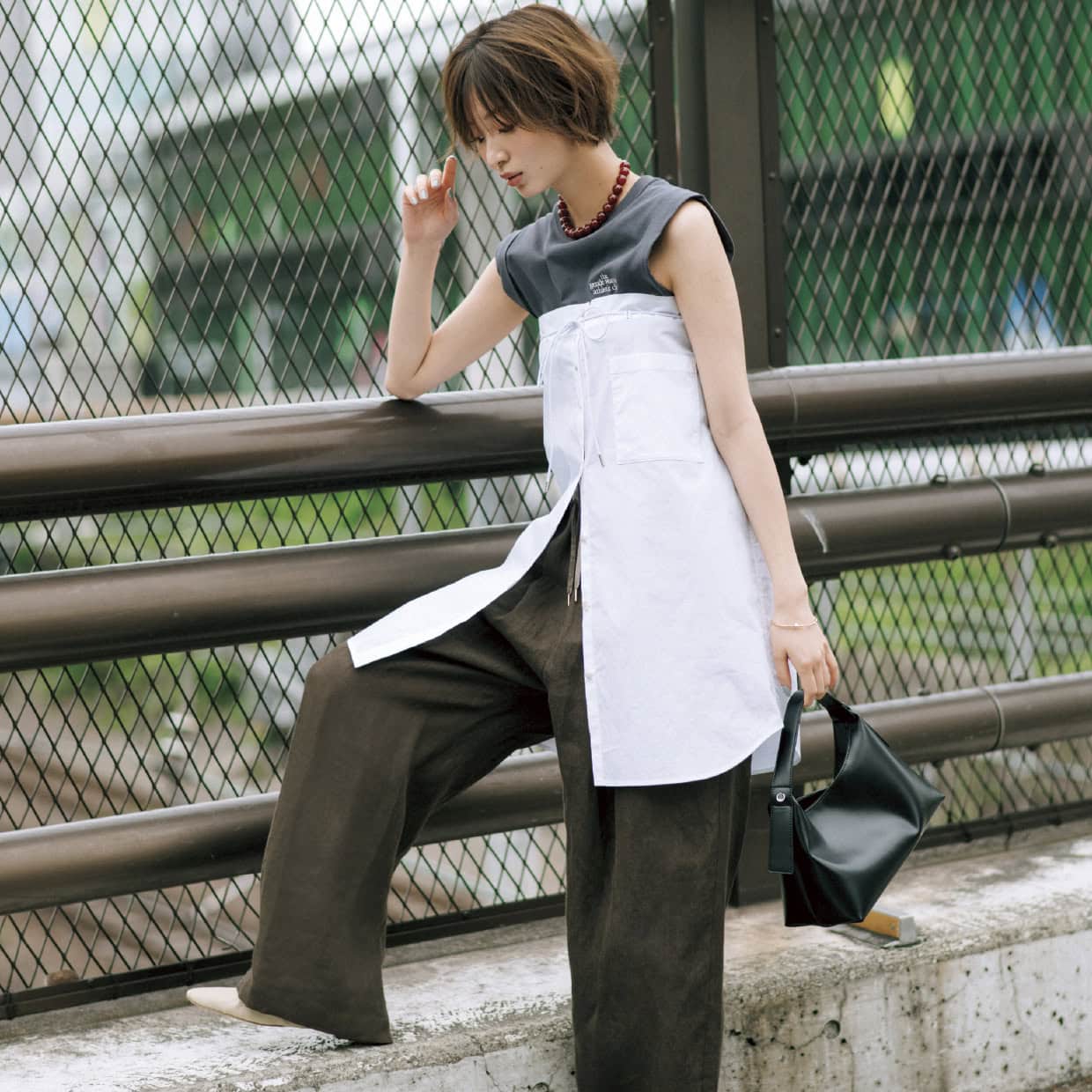 DT☆Intrend「JEAN」夏に快適なリネンパンツ 夏の5Days着まわし】イージーパンツで「楽ちん」も「きれいめ