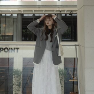 【30代スナップ】おすすめ秋コーデ！ オーバージャケットを使ったハンサムガーリーな着こなし