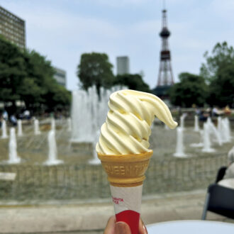大通公園のソフトクリーム