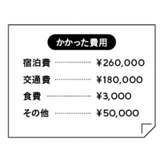 かかった費用