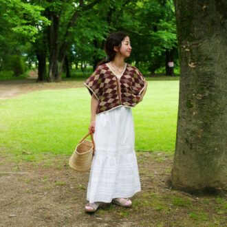 【30代スナップ】一点もの「カンタ」トップスでつくる、夏の個性派コーデ