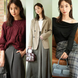 佐々木希が纏う、秋コーデをエモくする【GRL】の３アイテム