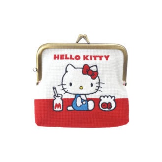 畳刺繡ミニポーチ がま口［H13×W13.5×D4.5］￥2,310