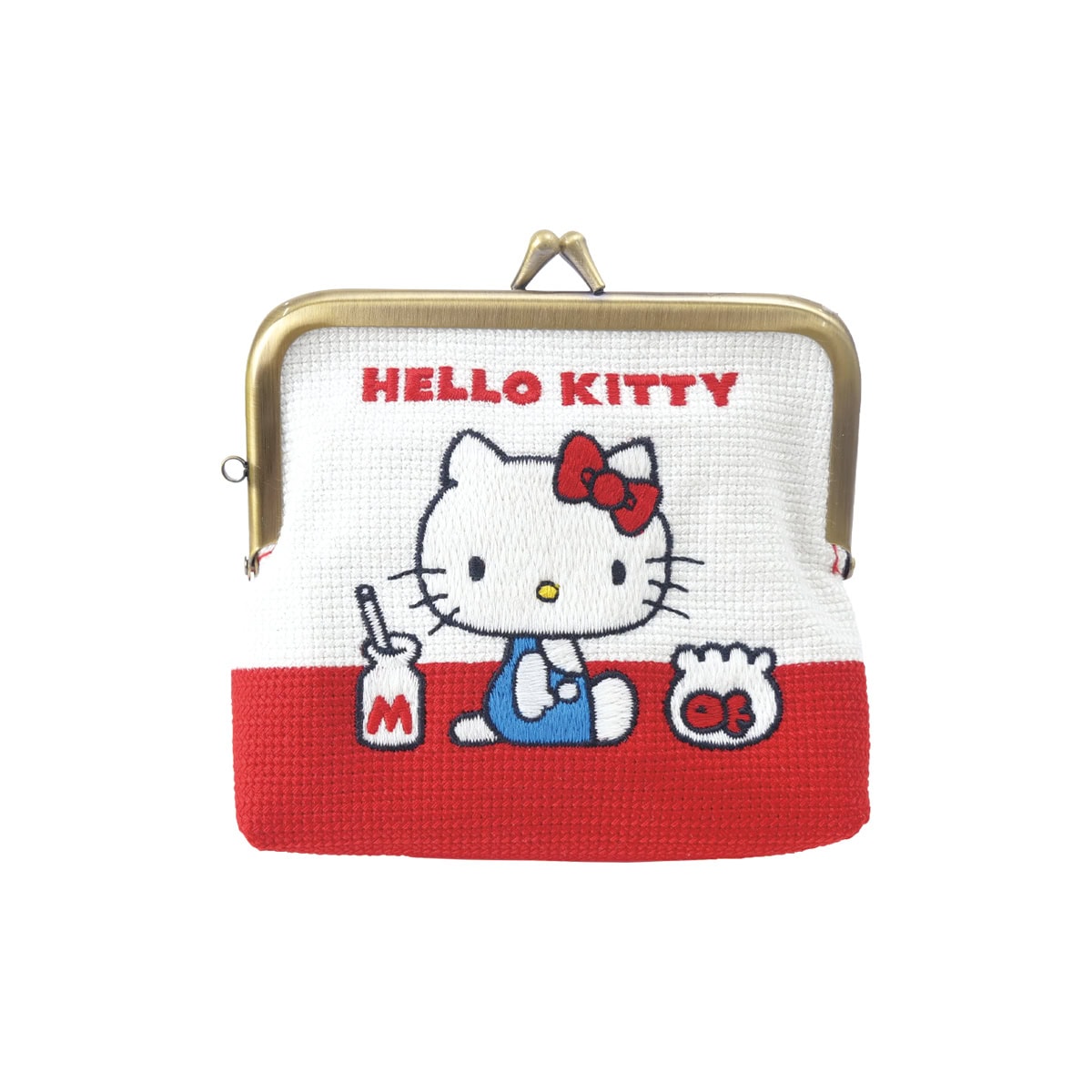 畳刺繡ミニポーチ がま口［H13×W13.5×D4.5］￥2,310