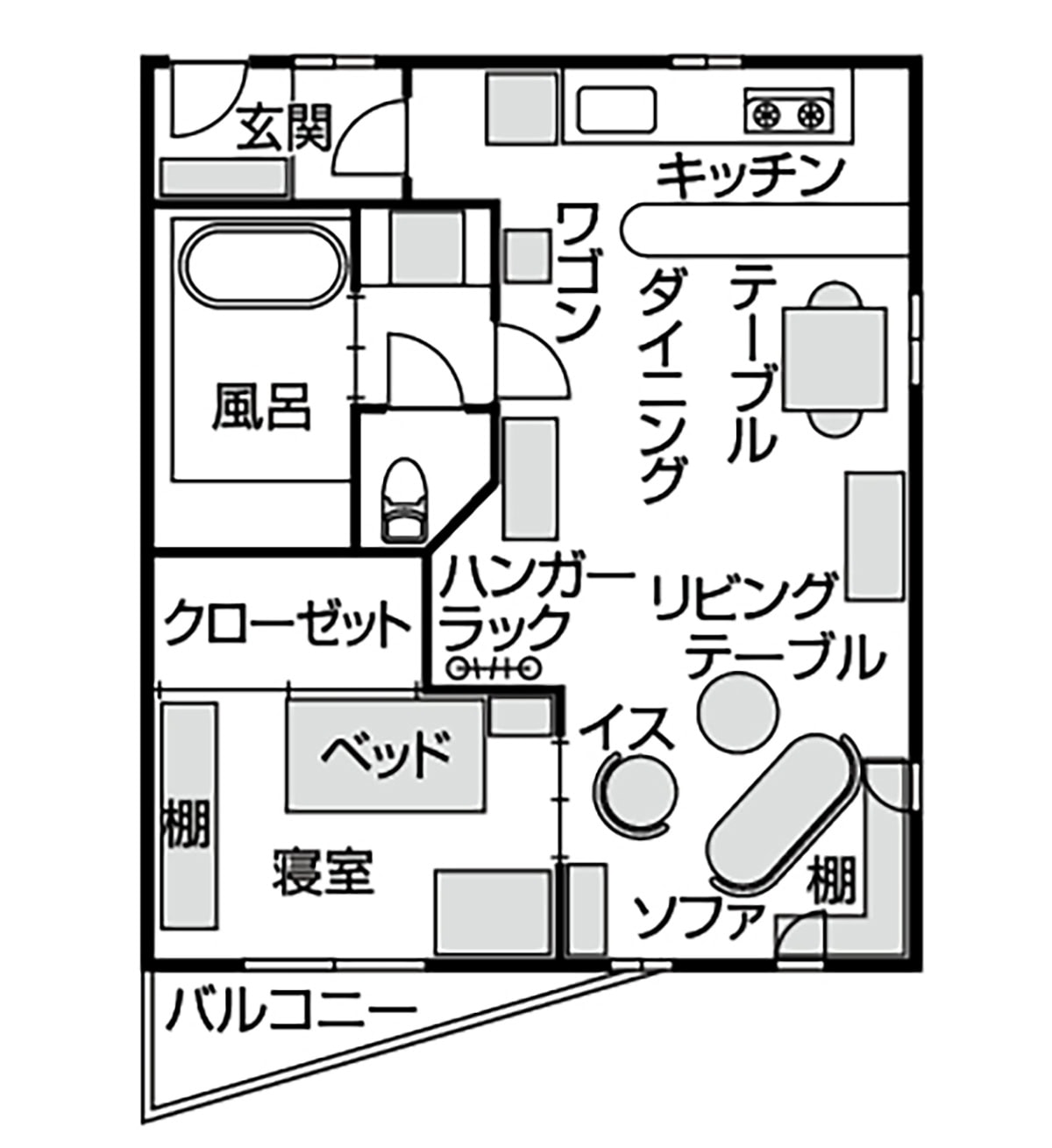 所在地_神奈川県　住居歴_1年　住宅形態_賃貸　間取り_1LDK　家族_単身