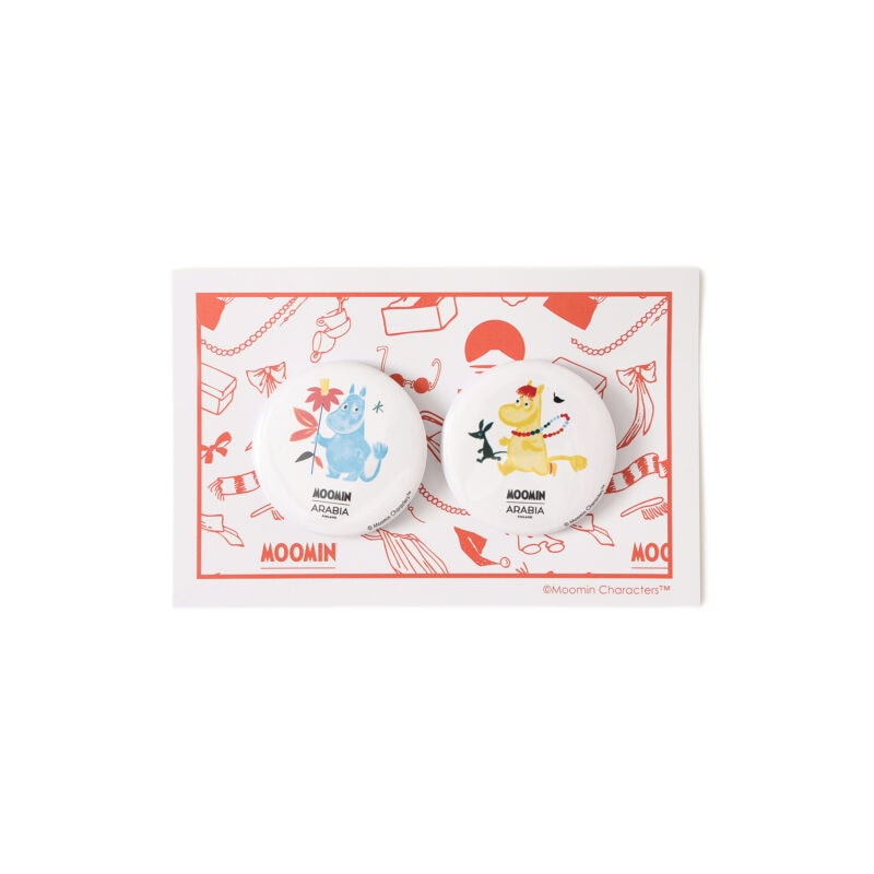 缶バッジセット￥1,320　MOOMIN　BEAMS　ARABIA