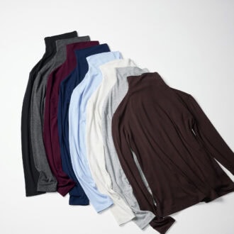 ユニクロ　UNIQLO:C　極暖ヒートテックカシミヤブレンド タートルネックT各￥2,290