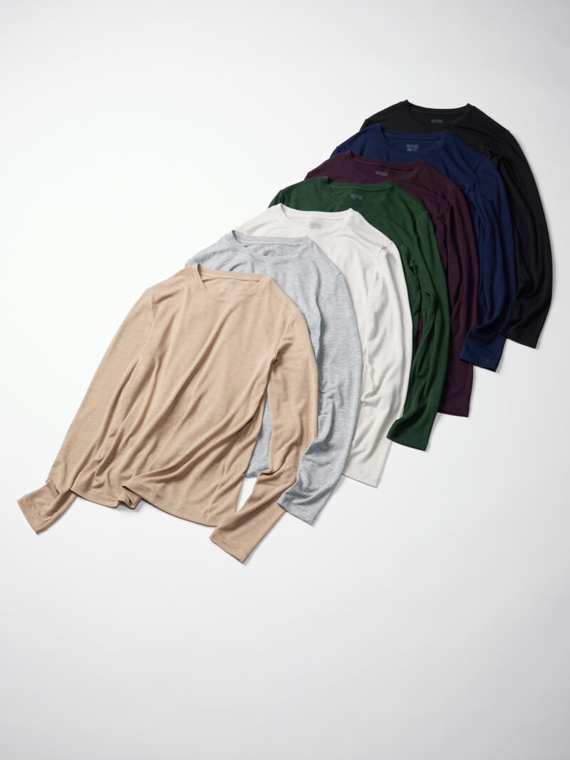 ユニクロ　UNIQLO:C　極暖ヒートテックカシミヤブレンド クルーネックT各￥2,290