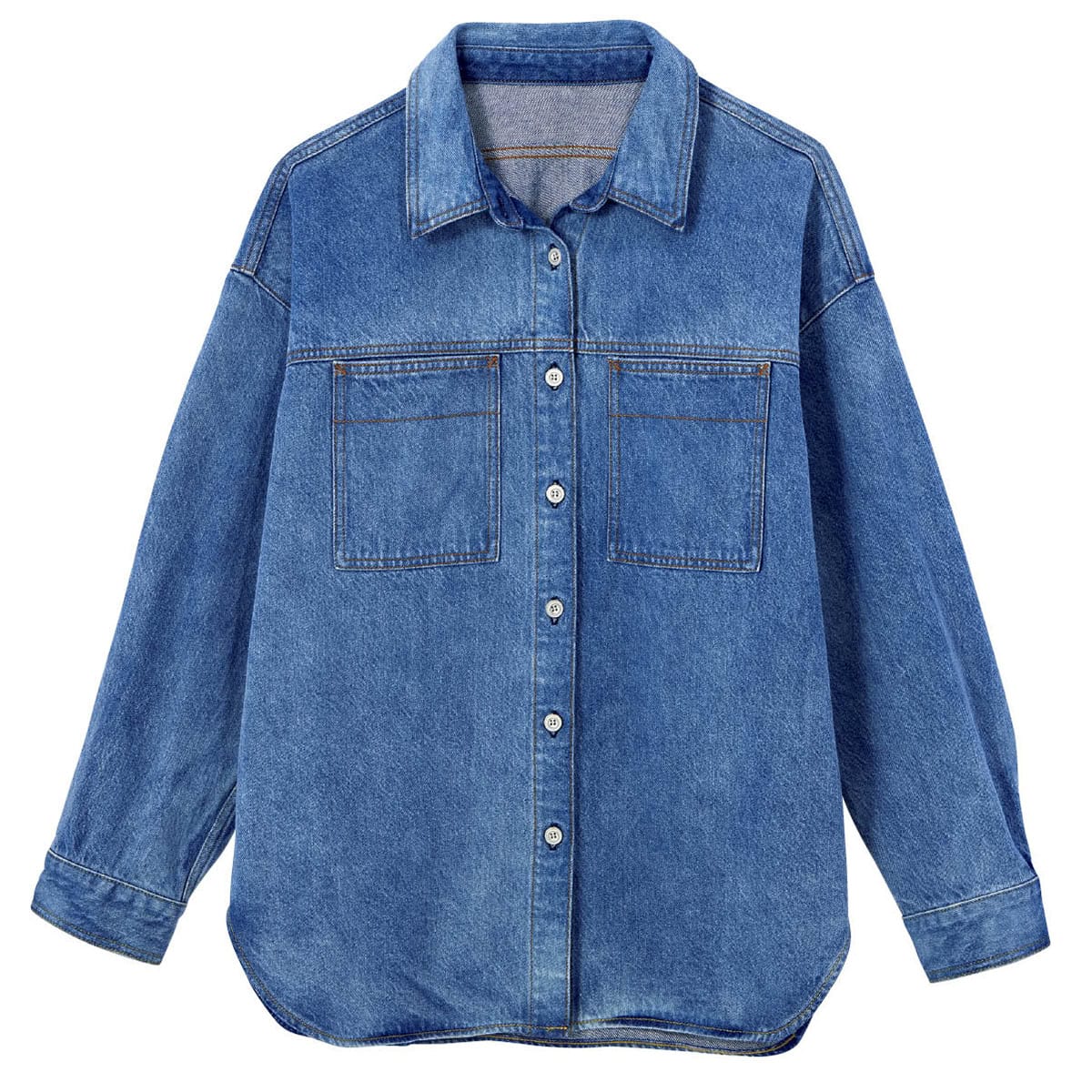 デニムシャツ￥18,700（サロン アダム エ ロペ／ジュンカスタマーセンター）