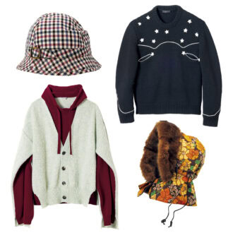 【プラダ、ロエベ、マルジェラ】メンズのニットと被り物で上級者風の遊び心をオン！