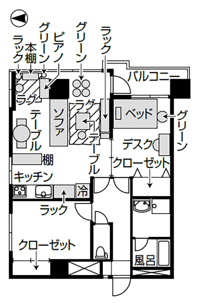所在地_東京都 住居歴_半年 住宅形態_賃貸 間取り_2LDK 家族_1人暮らし