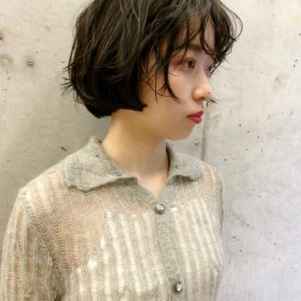 30代ヘアスタイル、アンニュイボブ、ライトサイド、SOIE omotesando
