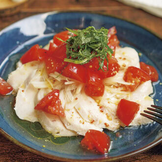 【鶏ハムアレンジ】青じそでちょっぴり和風に！「鶏ハムカルパッチョ」の簡単レシピ