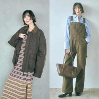 【30代のおしゃれ】旬の【ブラウン】はストライプ＆ボーダー合わせがお洒落！