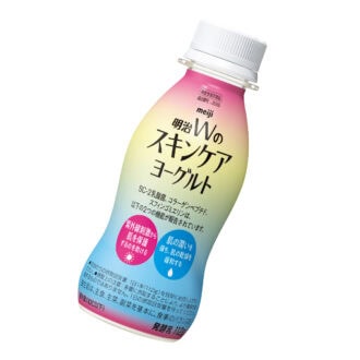 紫外線刺激から肌を保護するのを助ける機能や、肌の潤いを保ち、肌の乾燥を緩和する機能が期待できる『明治Wのスキンケアヨーグルト』