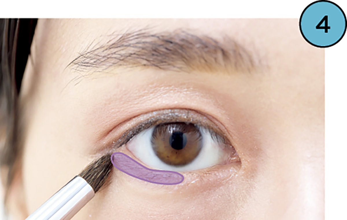 【4】下まぶたは自由に色遊び