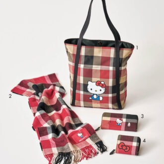 1.トートバッグ ［H39×W30×D14］ ¥24,200、2.マフラー¥19,800、3.長財布［H9.5×W19］¥30.800、4.二つ折り財布［H9.5×W11］¥28,600（すべてブルーレーベル・クレストブリッジ／SANYO SHOKAI カスタマーサポート）※全国のブルーレーベルのショップ、クレストブリッジオンラインストアにて12/3発売予定