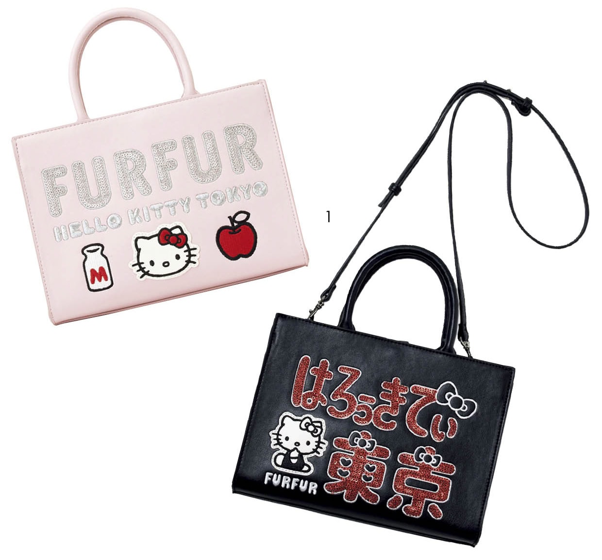 1.スクエアバッグ［H17.5×W24×D9］各¥17,600（すべてファーファー／ファーファー ルミネ新宿2店）※12月上旬発売予定