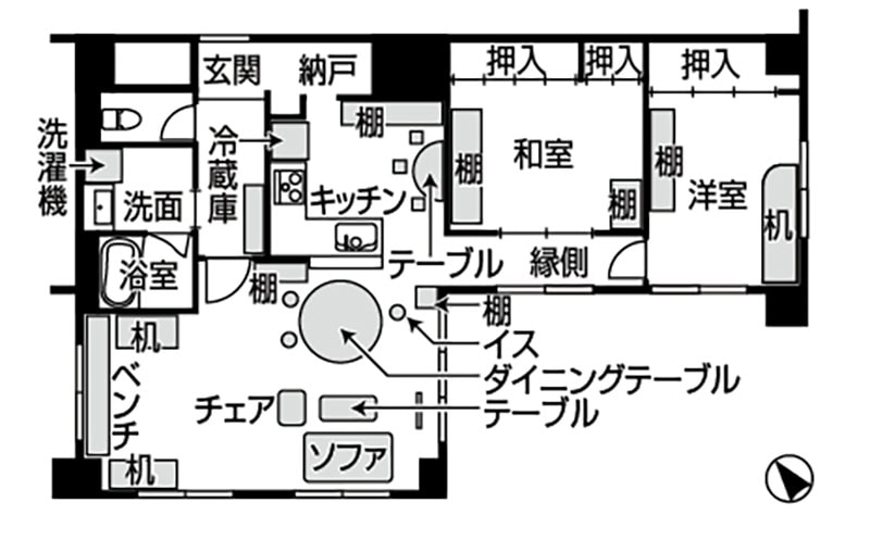 所在地_東京都 住居歴_5年 住宅形態_持ち家 間取り_2LDK 家族_3人(夫+1児)