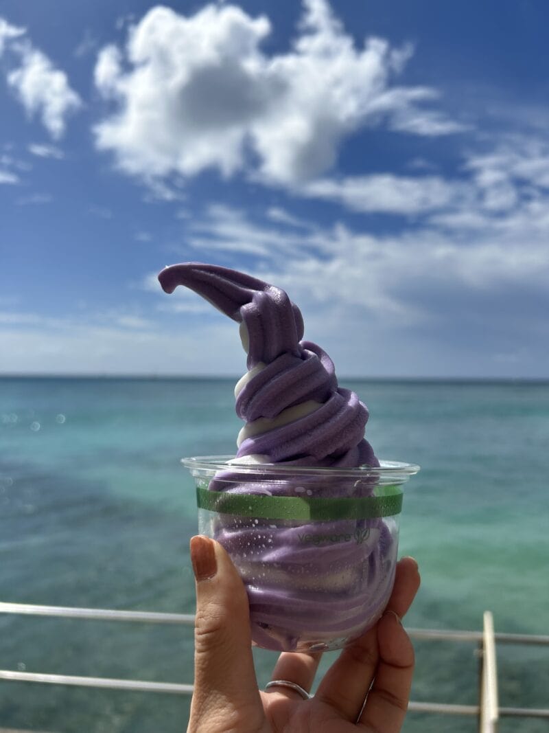 《ホノルルコーヒー》「ウベのソフトクリーム」