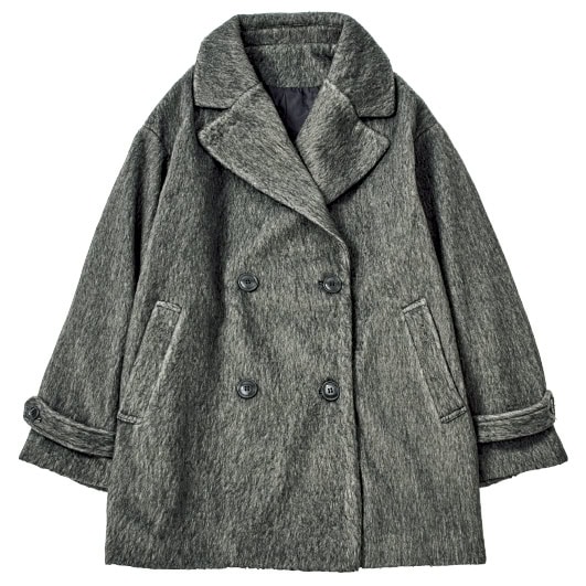 シャギー感と軽さが特徴のテーラードコート。ゆったりとした身幅でストレスフリー。¥5,299(GRL)