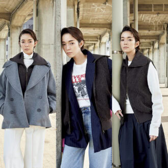 温度調整と洒落見せを叶える【ベスト】の着まわしコーデ３案