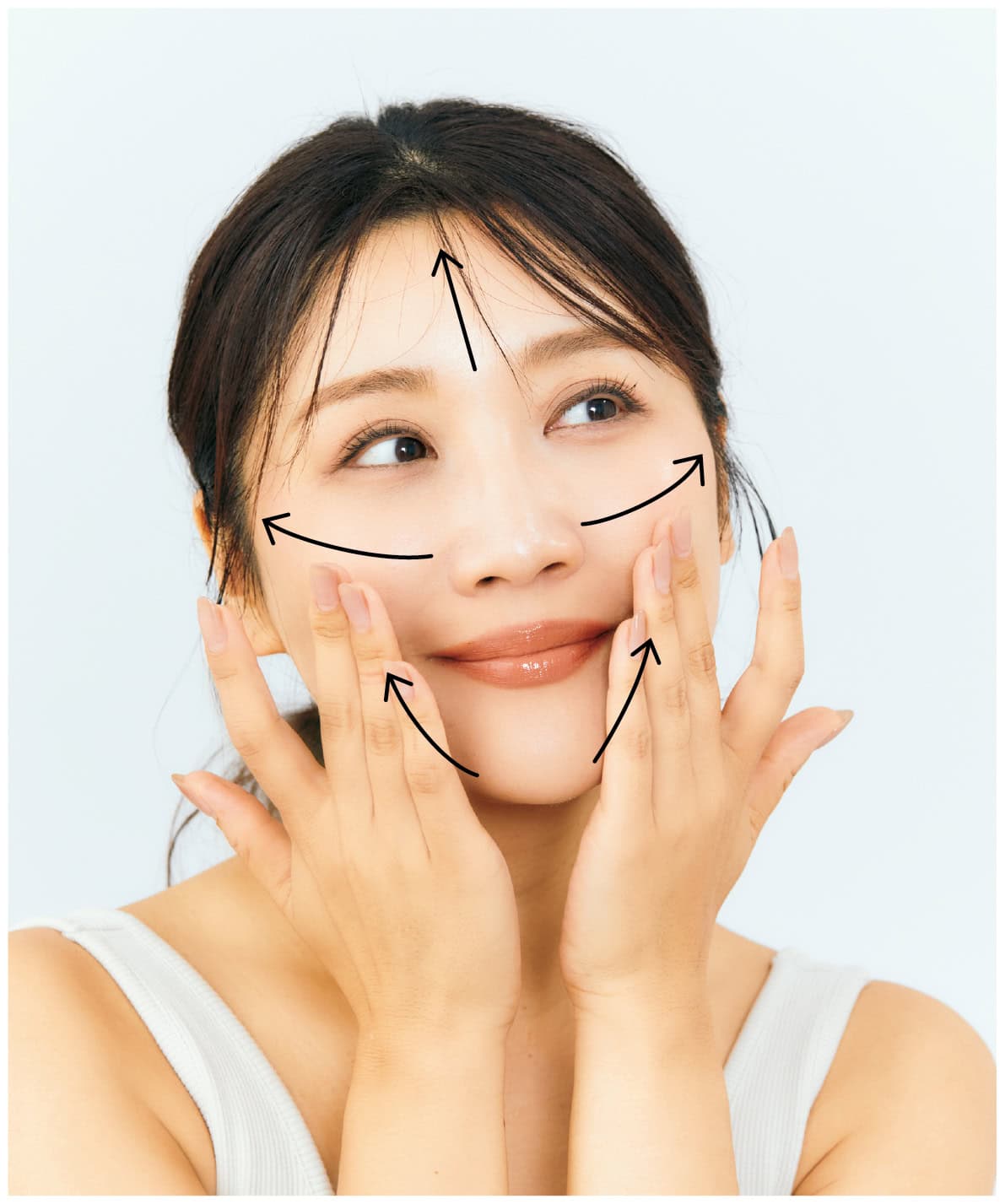 1. 乳液・クリームはキメの流れに沿って