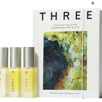 8.THREE エッセンシャルセンツ ディスカバリー キット 2025 ¥11,000〈THREE エッセンシャルセンツ R 00、X06、X07 各5mL〉（THREE・限定） 
