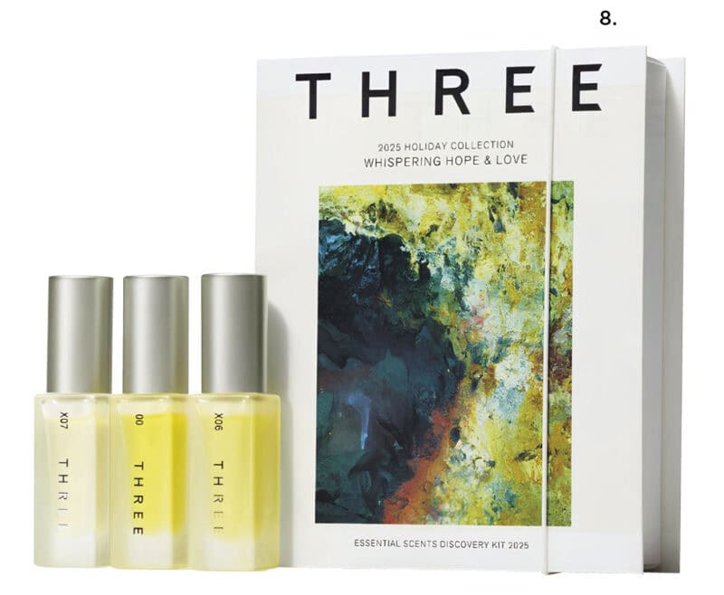 8.THREE エッセンシャルセンツ ディスカバリー キット 2025 ¥11,000〈THREE エッセンシャルセンツ R 00、X06、X07 各5mL〉(THREE・限定)