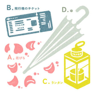 【心理テスト】このイラストで最初に目に入ったものはどれ？　「半年以内に訪れやすい人生の転機」がわかる