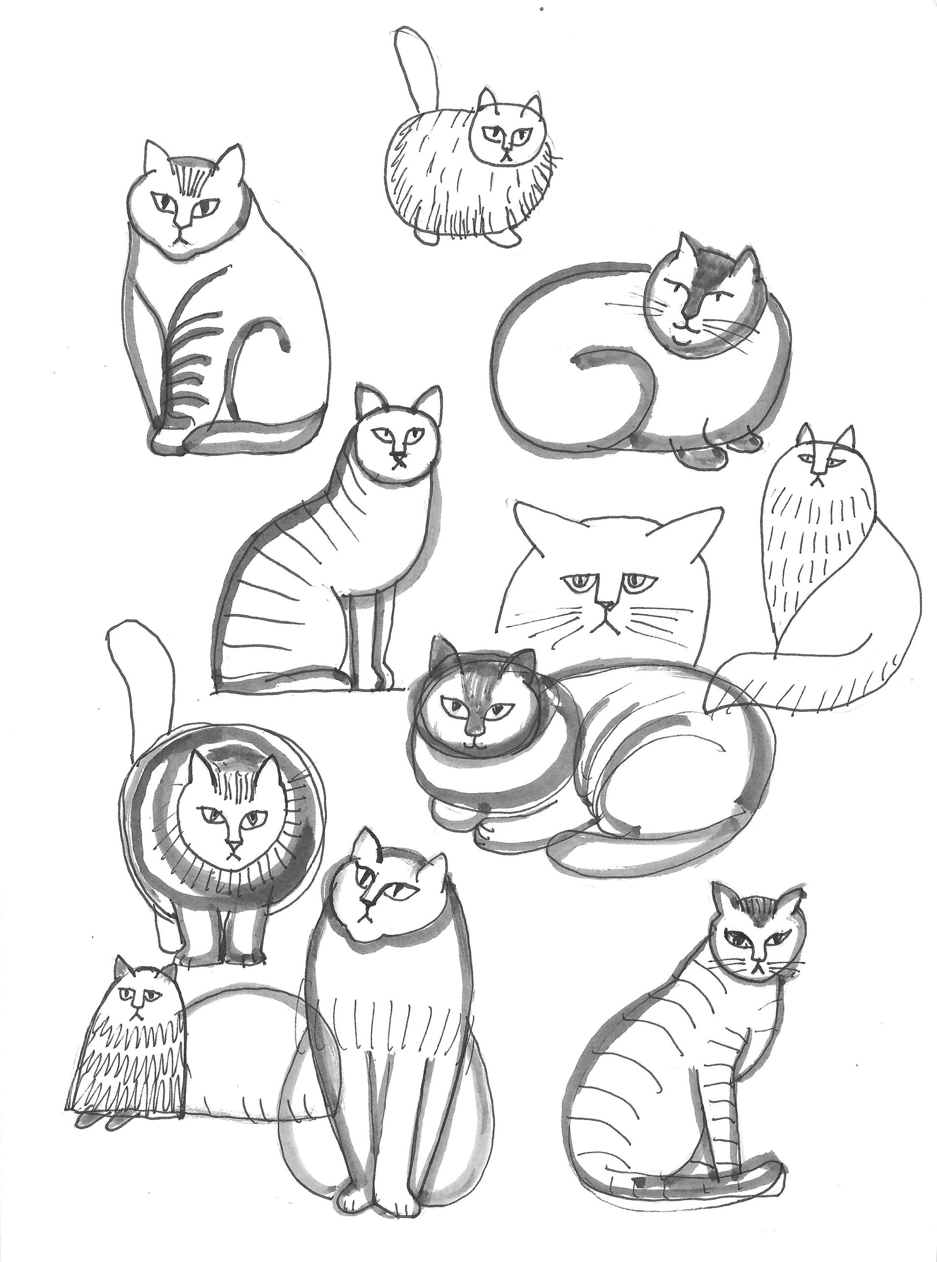 リサ・ラーソンが制作のために描いたスケッチ