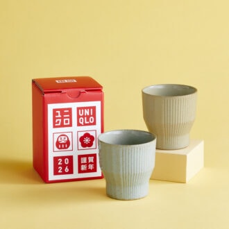 ユニクロオリジナルデザインの波佐見焼湯呑み(ノベルティ)