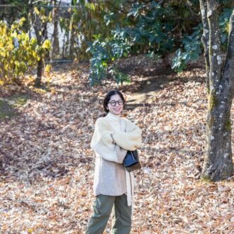 【30代スナップ】冬インナーは無印良品のタートルニット一択！ ニットガウン合わせであたたかくお洒落♡