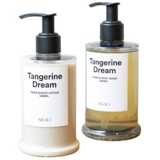 右_ハンド＆ボディウォッシュ（₩39,000）。左_ハンド＆ボディローション（₩42,000）。