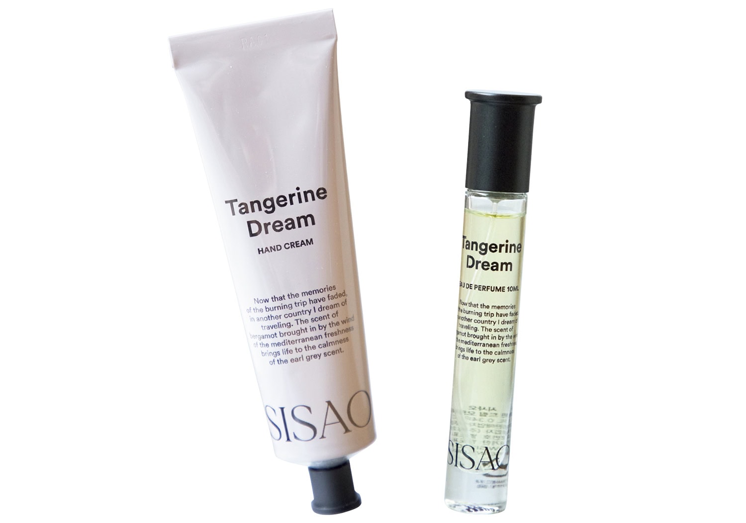 右_持ち運びに便利な10ｍLサイズ（₩39,000）。左_ハンドクリーム（₩28,000）。