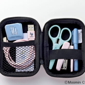 インレッド1月・2月合併号付録 ムーミン ミニミニ文具セット／すべてのアイテムをケースに収められる