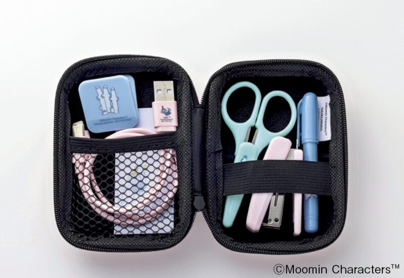 インレッド1月・2月合併号付録 ムーミン ミニミニ文具セット／すべてのアイテムをケースに収められる