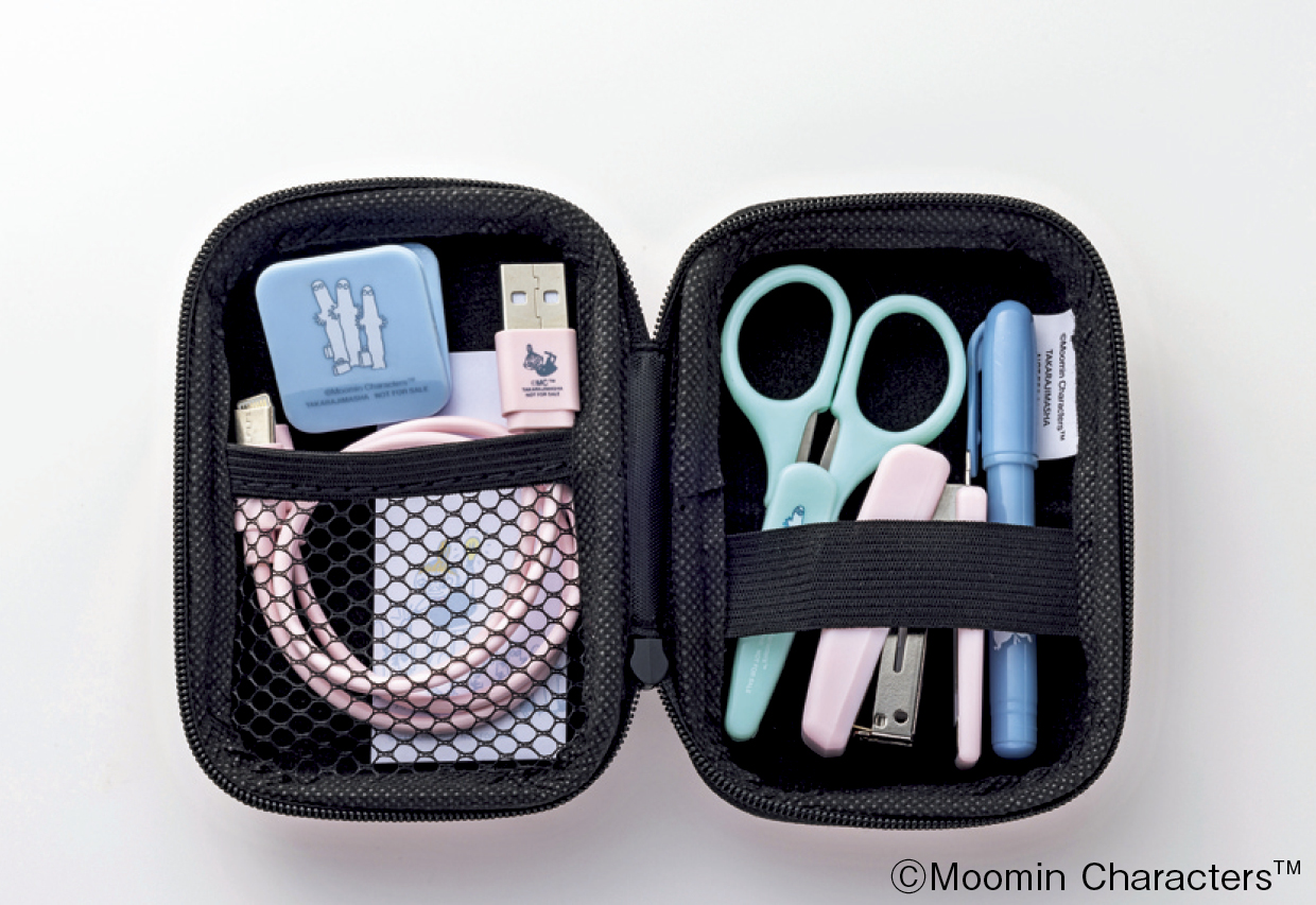インレッド1月・2月合併号付録 ムーミン ミニミニ文具セット／すべてのアイテムをケースに収められる