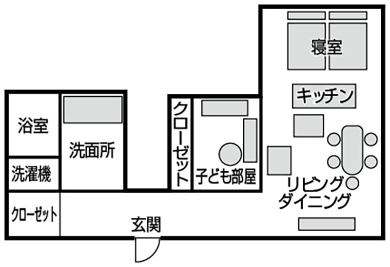 所在地_東京都 住居歴_4年 住宅形態_持ち家 間取り_2LDK 家族_夫+男児1人、女児2人の5人暮らし