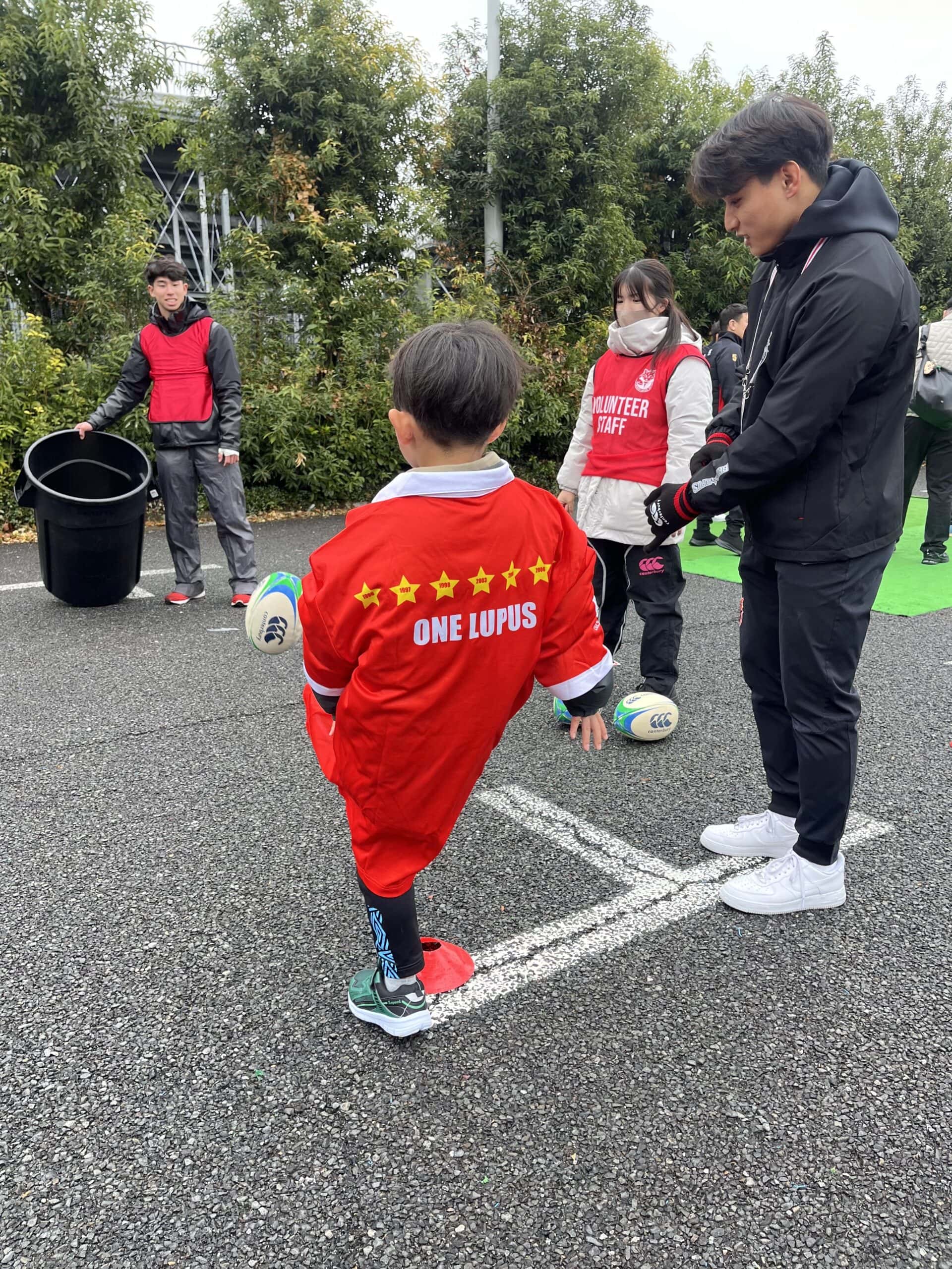 ラグビー キック体験