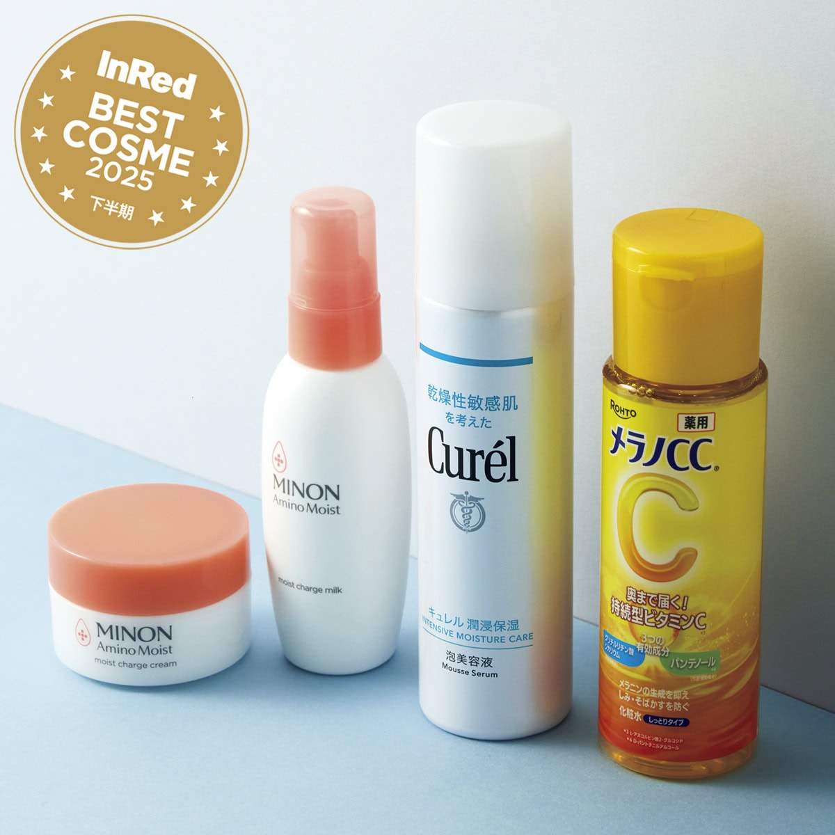 InRed 2025下半期ベストコスメ プチプラコスメ大賞 化粧水部門、美容液部門、乳液部門、クリーム部門