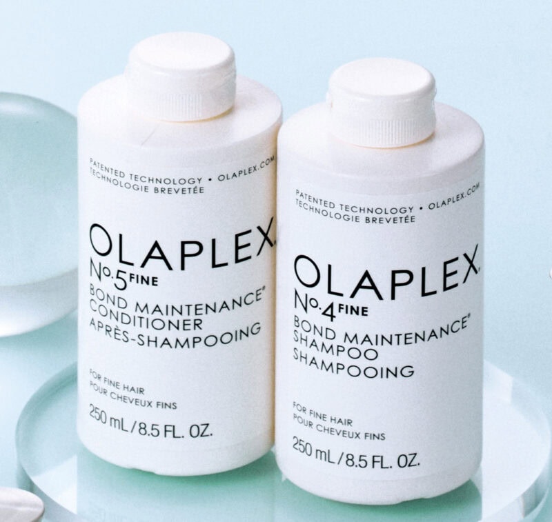 オラプレックス (右)No.4ファイン ボンドメンテナンスシャンプー、(左)No.5ファイン ボンドメンテナンスコンディショナー